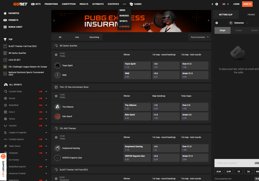 Esports At GG.Bet