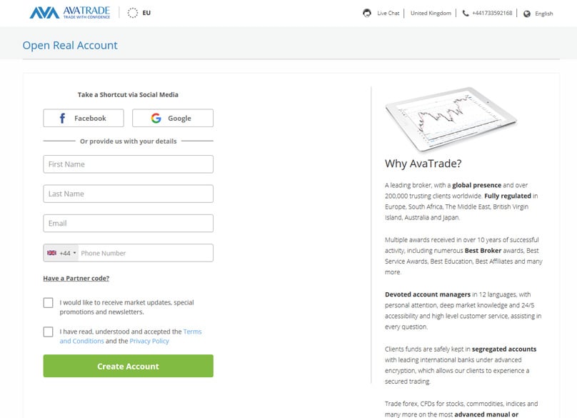 AVATrade Account Signup