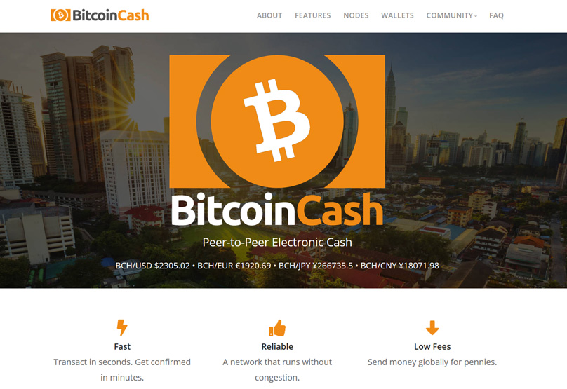 Bitcoin Cash Website