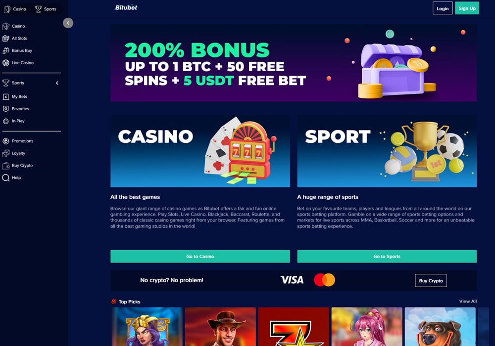 Bitubet is a great casino with good welcome offers