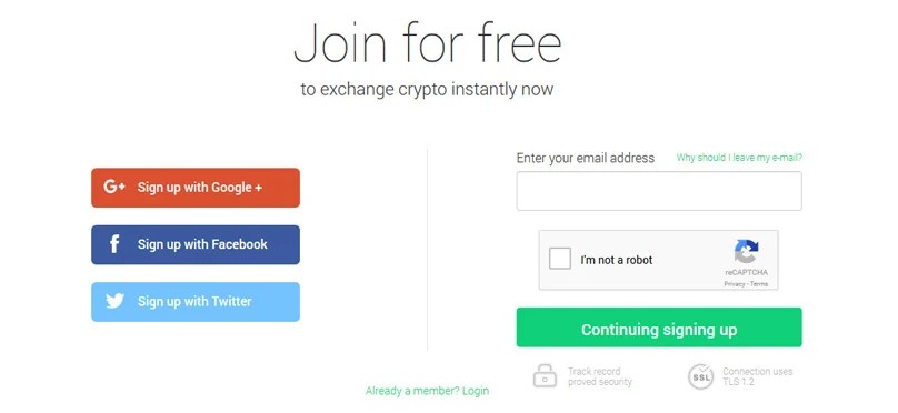 Changelly Registration