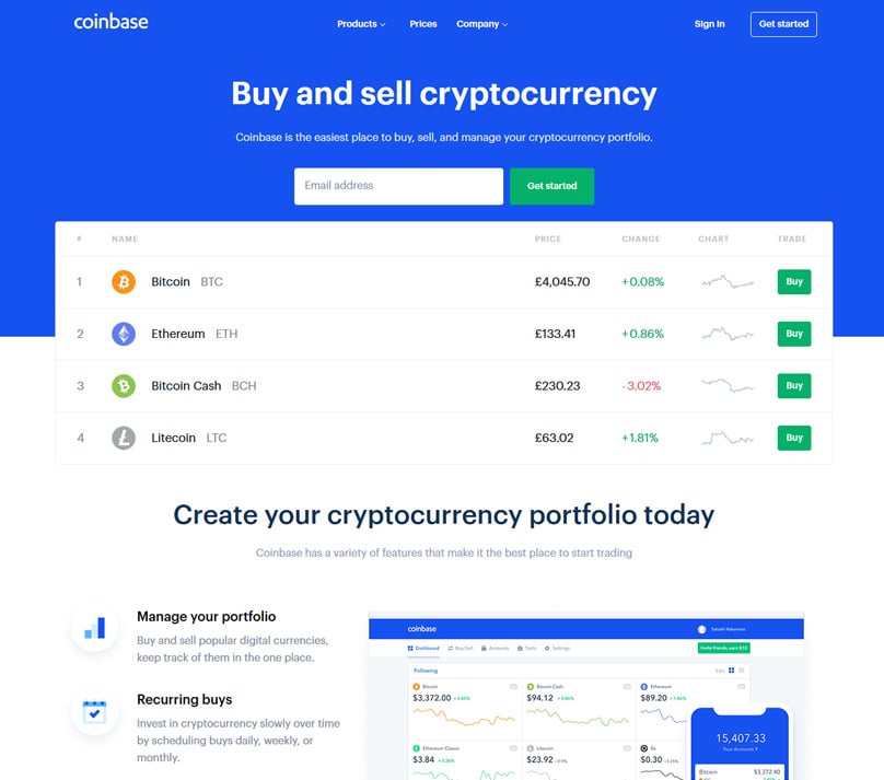 Coinbase Website