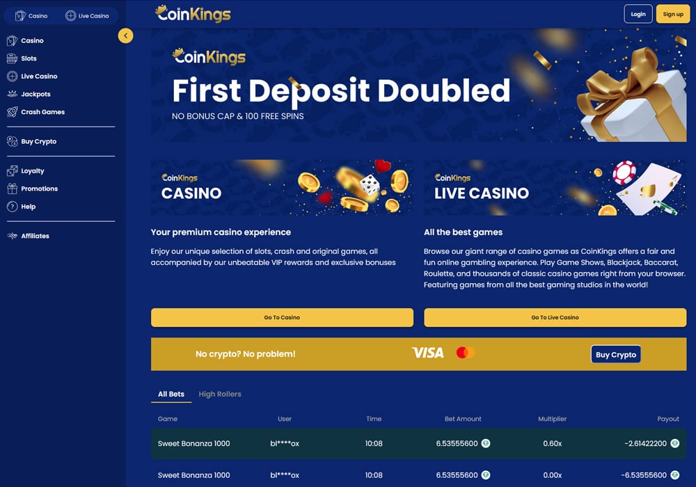 Coinkings have one of the biggest welcome bonuses