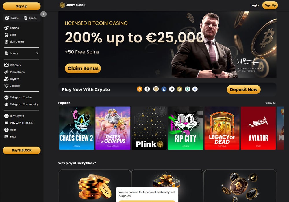 Luckyblock is a top tier crypto casino