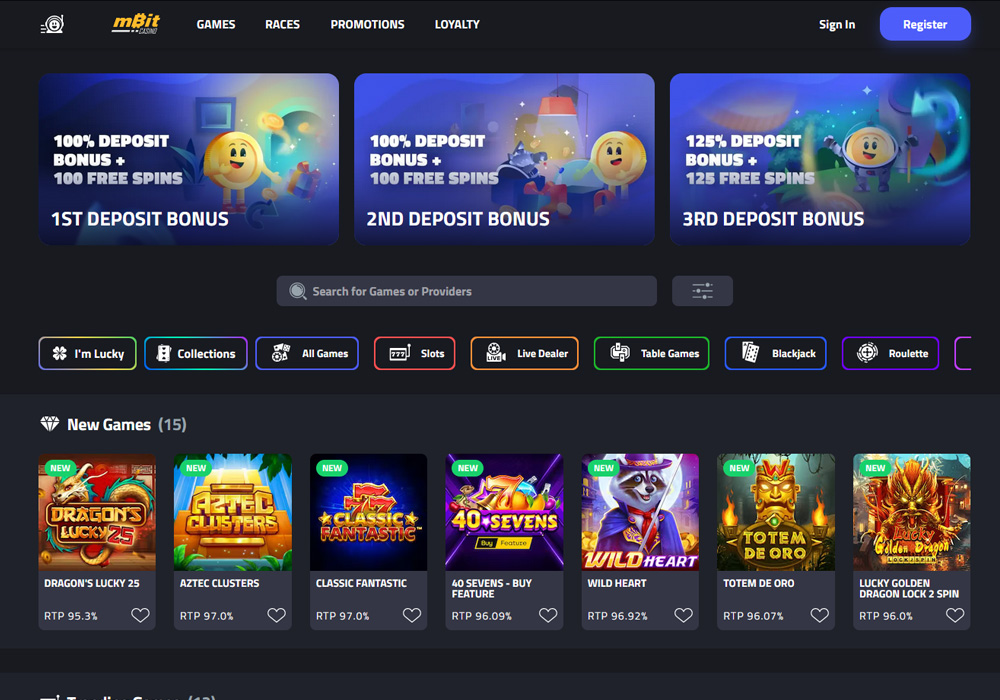 mBit Casino has some great welcome bonuses for Aussies