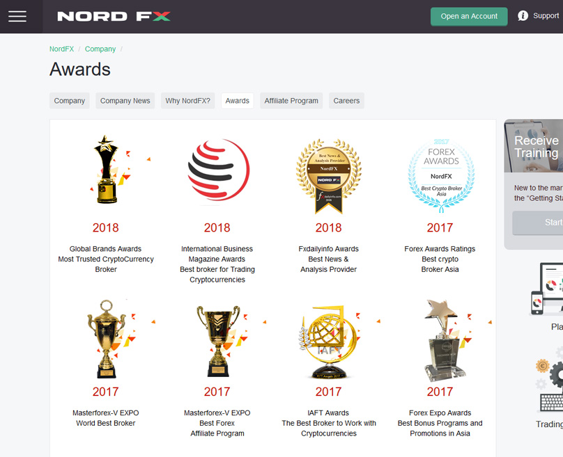 NordFX Awards