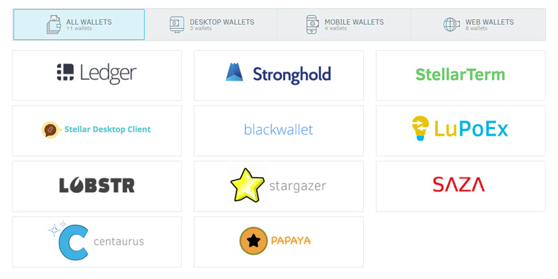 Stellar Lumens Wallets