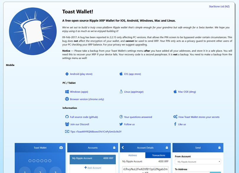 Toast! Wallet