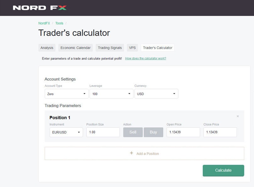 Traders Calculator