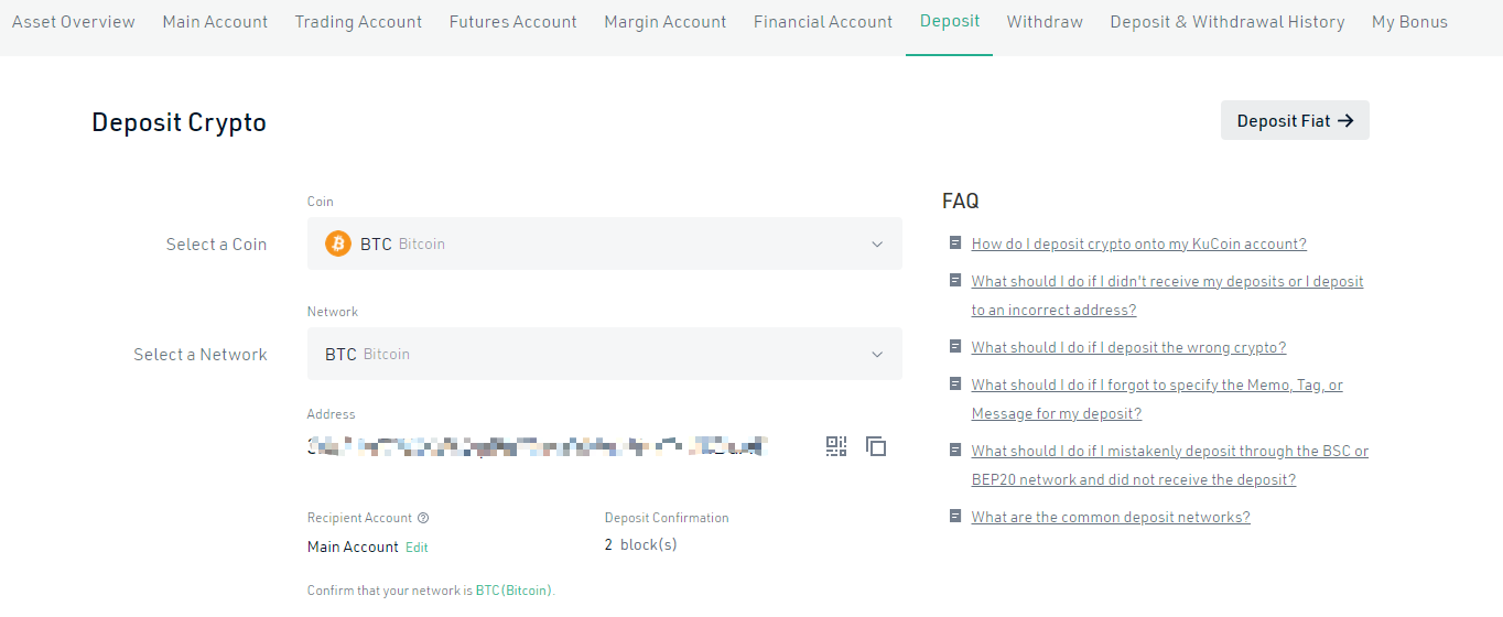 KuCoin Deposit