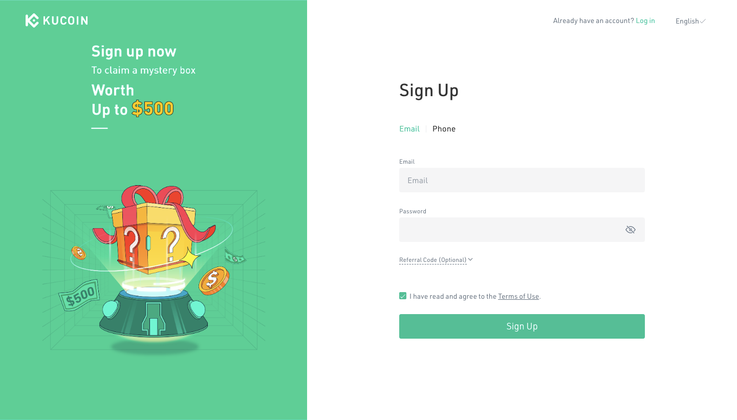 KuCoin Sign Up