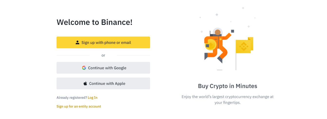 Binance signup